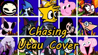 Chasing but Every Turn a Different Character Sings it FNF Chasing but Everyone Sing  UTAU Cover [upl. by Lamag]