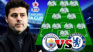 NEW CHELSEA PREDICTED LINEUP VS MAN CITY ENZO amp MADUEKE START IN A 4213 FORMATION  FA CUP [upl. by Marsland]