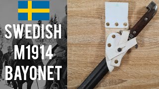 Swedish M1914 bayonet for the M189414 carbine and M45 C SMG [upl. by Salomo781]