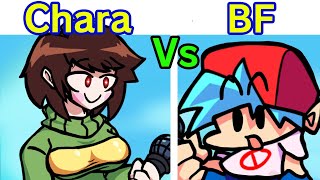 Friday Night Funkin Vs Fanon Chara  Cutscenes FNF ModHard Megalo Strike Back BFUndertale [upl. by Eiro]