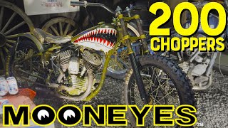 Every Custom Motorcycle at MOONEYES 31 4K 1 hour and 30 minutes of Choppers [upl. by Seroled]