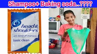 Head and shoulders shampoobaking soda slime working or notshampoo slime at homemadhushankar5667 [upl. by Stacee]