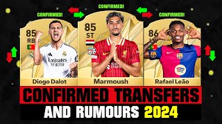 FIFA 25  NEW CONFIRMED TRANSFERS amp RUMOURS 🤪🔥 ft Marmoush Diogo Dalot Rafael Leao etc [upl. by Ymmas]