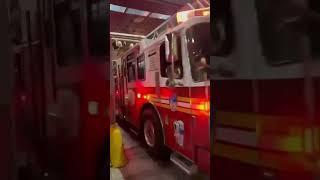 FDNY Renewed Ladder 10 Pulling Into Quaters Credits to a FDNY firefighter for this footage [upl. by Idnod197]