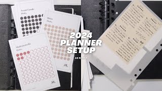 2024 Planner Setup  A5 Rings Planner Setup  Functional and Minimal Planner [upl. by Ellehsram543]