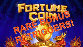 So Many Bonus RETRIGGERS on FORTUNE COIN at Coushatta Casino Resort [upl. by Frants260]