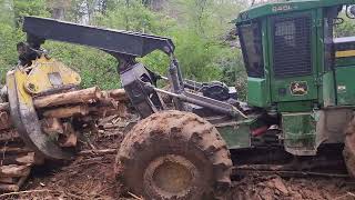 Mississippi Logger Getting Wood In Soft Ground [upl. by Warram]