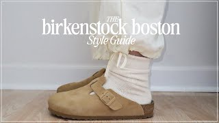 how to style birkenstock boston clogs outfit ideas  inspo [upl. by Athiste]