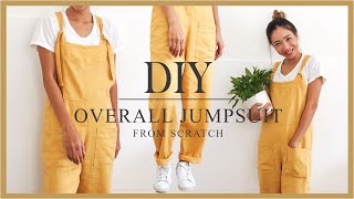 DIY Overall jumpsuit from scratch  Step by step tutorial [upl. by Jacobsen]