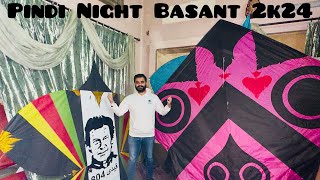 Pindi CiTy Night Basant 2k24  Biggest Kites  Rawalpindi Basant [upl. by Ahsiemac]