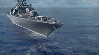 modern warships RF bpk admiral panteleyev udaloy class gameplay [upl. by Llerud]