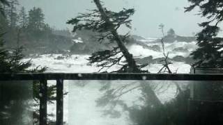 Tofino Ucluelet HURRICANE STORM WAVESPACIFIC OCEAN2011 [upl. by Pleione]