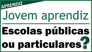 Jovem Aprendiz é para escolas públicas e particulares E a renda [upl. by Yllib226]