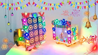 DIY Mini DJ Gauri Ganpati Trolley Big DJ Truck  Durga Pooja DJ Loading New Kaali Mata DJ Trolley [upl. by Zola34]