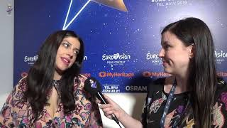 Eurovision 2019  Greece  Interview Katerine Duska after first rehearsal [upl. by Elahcar593]