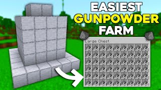 THE EASIEST Gunpowder Farm Tutorial in Minecraft Bedrock 121 [upl. by Silrak]