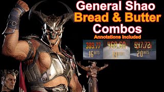 General Shao BampB Combos  Motaro Kameo  Mortal Kombat 1 [upl. by Ellenwad423]