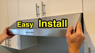 How to install kitchen ductless range hood under the cabinet  easy way [upl. by Lexa]