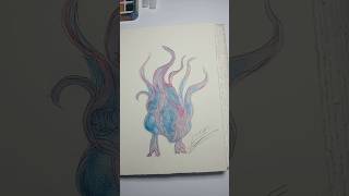 Shub Niggurath in Watercolor cthulhumythos watercolorpainting art painting i [upl. by Pember]