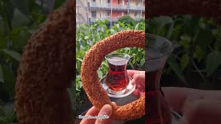 Çay Simit ☕🥯 sevenler 👍 cay tee tea simit sesamring germany shorts kesfet trending [upl. by Anyd]