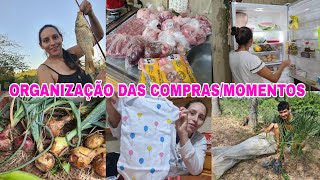 ORGANIZAÇÃO DAS COMPRAS DO MÊSPLANTAMOS TÂMARAS PESQUEI🐟COLHEITA DA CEBOLA PRESENTES DE UMA ESCRITA [upl. by Analiese]