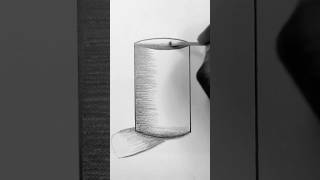 How to draw a cylinder  cylinder 3D drawing  Evas art  cylinder 3d pencilshading [upl. by Anawed]