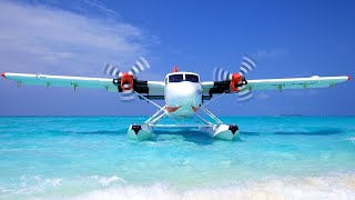 Maldives seaplane flight  PHENOMENAL views 4K [upl. by Aaronson]