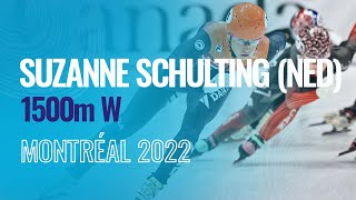 Suzanne SCHULTING NED  Winner  1500m W  Montréal  ShortTrackSkating [upl. by Gnoh]