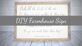 Farmhouse Sign DIY  How to Make A Farmhouse Sign  DIY Wood Sign [upl. by Klinger416]