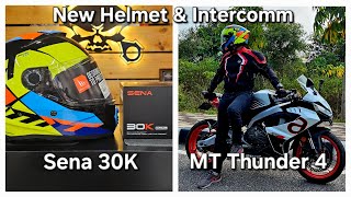 Spent 43K on my new Helmet and Intercomm  MT Thunder 4 amp Sena 30K [upl. by Ellicec736]