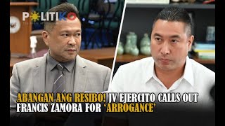 Abangan ang resibo JV Ejercito calls out Francis Zamora for ‘arrogance’ [upl. by Senecal500]