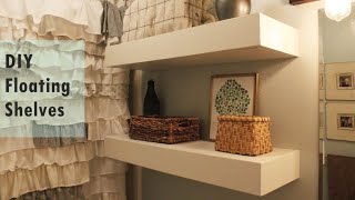 DIY Bathroom Floating Shelves  Above Toilet Ingenious Storage [upl. by Doley]