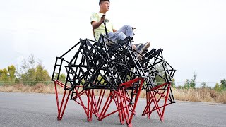 Epic ride  Walking robot creature Strandbeest [upl. by Droc]