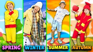 Four Seasons Song ❄️🌸☀️🍁  Learn About the Seasons with Yummy Kids [upl. by Yerga]