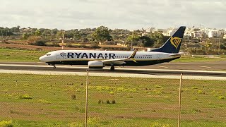 4 Minutes of Plane spotting at Malta International Airport [upl. by Nahsed]