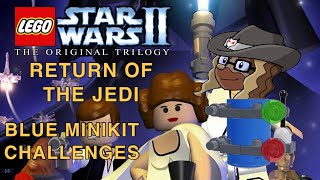 LEGO Star Wars 2 PSP Blue Minikit Challenges Return of the Jedi [upl. by Oknuj]