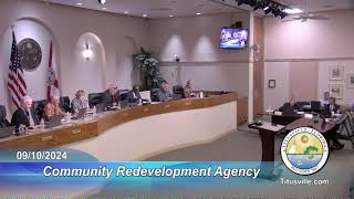 Community Redevelopment Agency Meeting — 09102024  530 pm [upl. by Ecinaj]