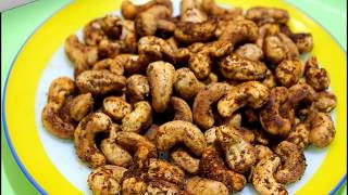 Masala cashew nuts  Roasted cashew nuts recipe [upl. by Nivre]