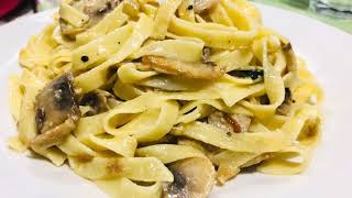 Mushroom Pasta Creamy Garlic Mushroom Pasta Recipe Pasta funghi e panna 104 [upl. by Clarkin]