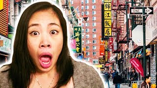 Mainland Chinese Girls First Reaction to Chinatown in the USA [upl. by Ennyroc]