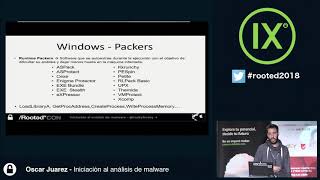 Oscar Juarez  Iniciación al análisis de malware RootedCON 2018  ESP [upl. by Elleinnad]