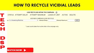 How to recycle vicidial LeadsLead Recycling  Pause Code  Tutorial Part 4  Tech DSP [upl. by Mahau]