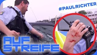 Paul Richter verletzt Warum muss er die Scheibe einschlagen PaulRichterTag  Auf Streife  SAT1 [upl. by Vastha]