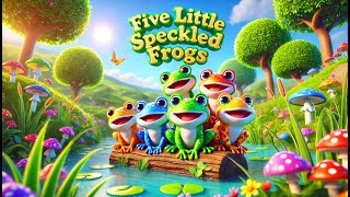 Five Little Speckled Frogs  Kids Song  Nursery Rhymes [upl. by Keithley]