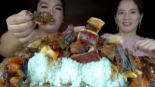 CRISPY LECHON LIEMPO AT MANOK MUKBANG  MUKBANG PHILIPPINES [upl. by Suhpesoj]