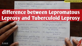 difference between lepromatous leprosy and tuberculoid leprosy  microbiology [upl. by Anua234]