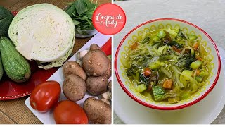 Con esta Sopa Bajas de Peso 1 Receta Comida para toda la semana Apta pDIABETES  Cocina de Addy [upl. by Dermot435]