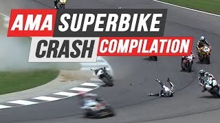 AMA Superbike Crash Compilation [upl. by Marrilee]