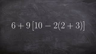 Using the order of operations for an expression with two parentheses [upl. by Konikow]