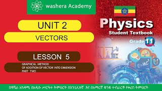 PHYSICS GRADE 11 UNIT 2 LESSON 5 GRAPHICAL METHOD OF ADDITION OF VECTORS IN TWO DIMENSION PART 2 [upl. by Flessel507]